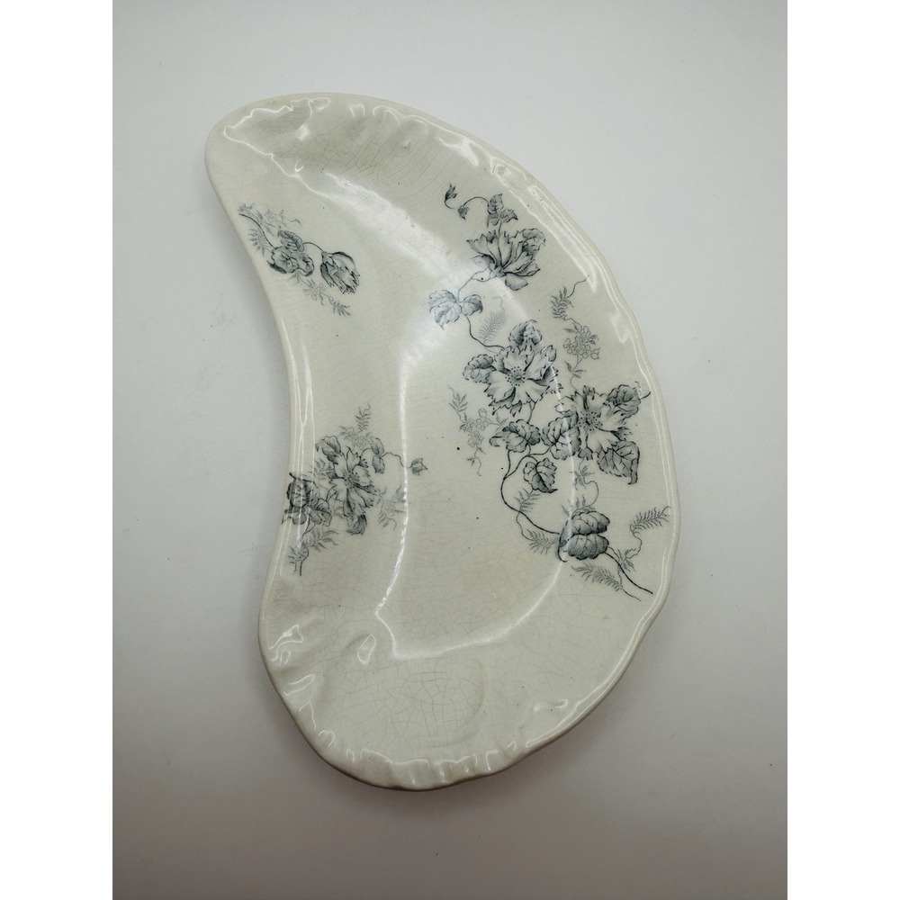 Antique J&G Meakin Rossmore Bone Dish Crescent SemiPorcelain Hanley England